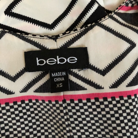 BEBE Tribal Geometric Striped Mini Dress XS - Picture 9 of 10